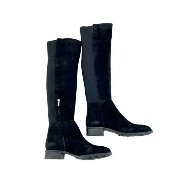 Sam Edelman Boots Pam Black Suede Leather Over the Knee Black Sz 6.5 New