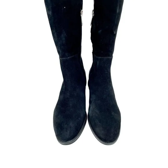 Sam Edelman Boots Pam Black Suede Leather Over the Knee Black Sz 6.5 New