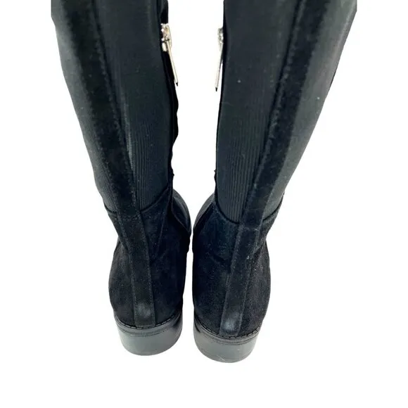 Sam Edelman Boots Pam Black Suede Leather Over the Knee Black Sz 6.5 New