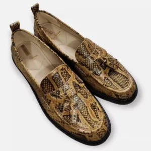 Sam Edelman Caylia Tassel Leather Snake Print Loafers 7.5