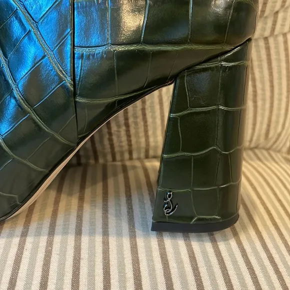SAM EDELMAN Codie croc embossed Ankle Bootie