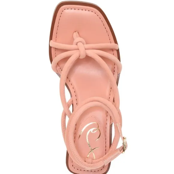 Sam Edelman Dia Pink Leather Strappy Sandal Size 9.5