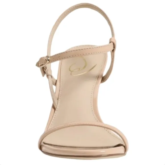 Sam Edelman Doran Beige Blush Patent Strappy Heels 7.5