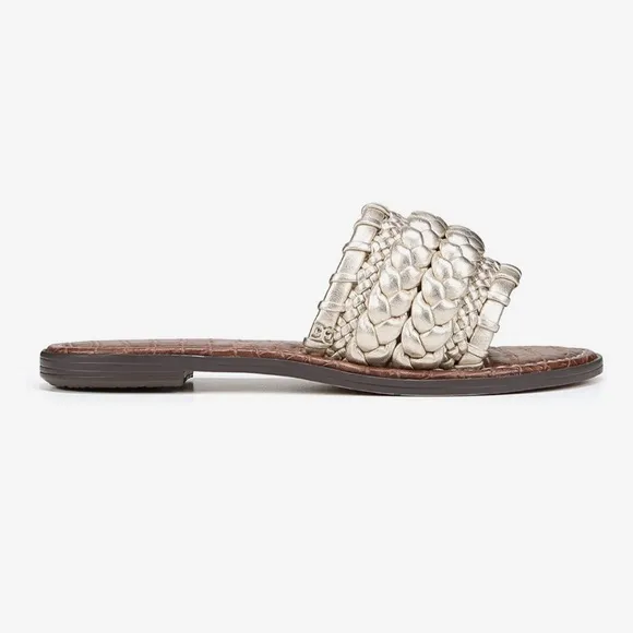 Sam Edelman Gold Giada Braided Sandal NIB Women’s Size 7.5