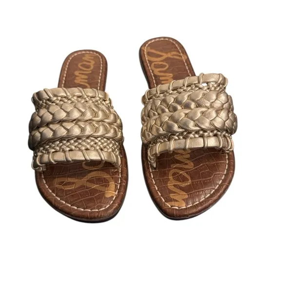 Sam Edelman Gold Giada Braided Sandal NIB Women’s Size 7.5