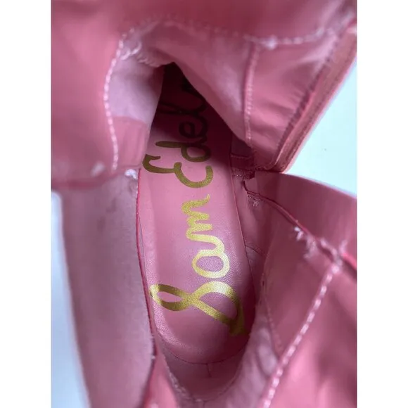 Sam Edelman KIds Pink Laguna Chelsea Lug Sole Boots size 4 pink