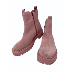 Sam Edelman KIds Pink Laguna Chelsea Lug Sole Boots size 4 pink