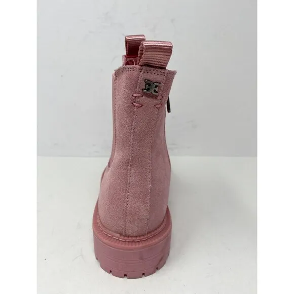 Sam Edelman KIds Pink Laguna Chelsea Lug Sole Boots size 4 pink