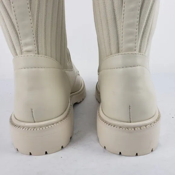 Sam Edelman Lila Knee High Boots Womens Stretch Ribbed