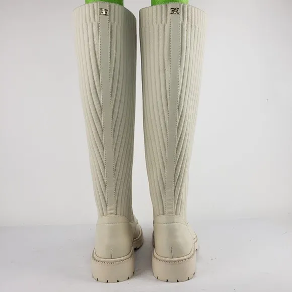 Sam Edelman Lila Knee High Boots Womens Stretch Ribbed