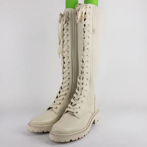 Sam Edelman Lila Knee High Boots Womens Stretch Ribbed
