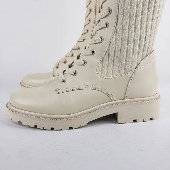 Sam Edelman Lila Knee High Boots Womens Stretch Ribbed