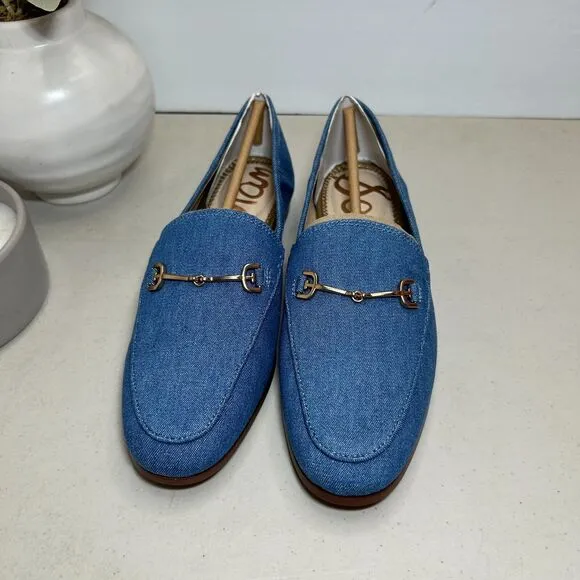 Sam Edelman Loraine Denim Bit Loafers Navy Blue Women's US 6 NWOB Slip On