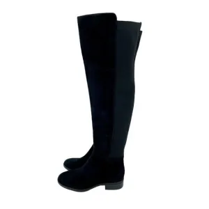 Sam Edelman Pam Black Suede Leather Over the Knee Black Boots SZ 6 New