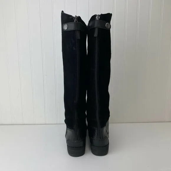 Sam Edelman Pembrooke Women's Black Suede Knee High Riding Boots Size 7.5 M