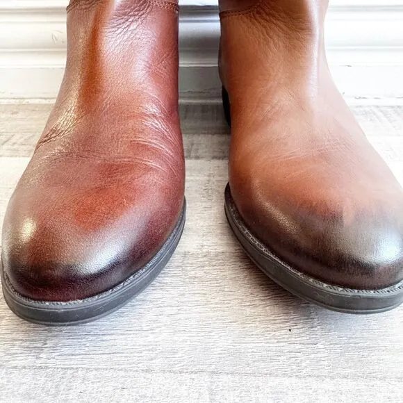 Sam Edelman Penny Riding Boots Women's Size 6 Whiskey Brown Leather Countryside