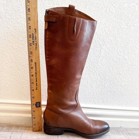 Sam Edelman Penny Riding Boots Women's Size 6 Whiskey Brown Leather Countryside