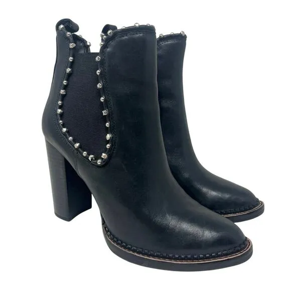 Sam Edelman Salma Genuine Leather Studded Boots 9 Edgy Punk Grunge