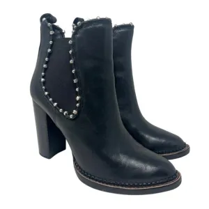 Sam Edelman Salma Genuine Leather Studded Boots 9 Edgy Punk Grunge