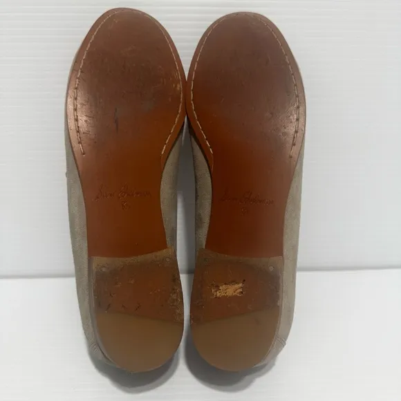 Sam Edelman Talia Horse Bit Grey Suede Loafers Size 8 1/2