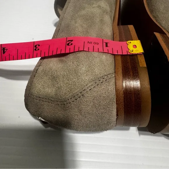Sam Edelman Talia Horse Bit Grey Suede Loafers Size 8 1/2