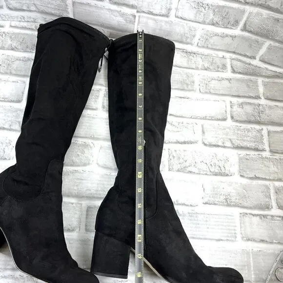 Sam Edelman Vinney Women's Size 8.5 Black Round Toe Stretch Knee High Boots