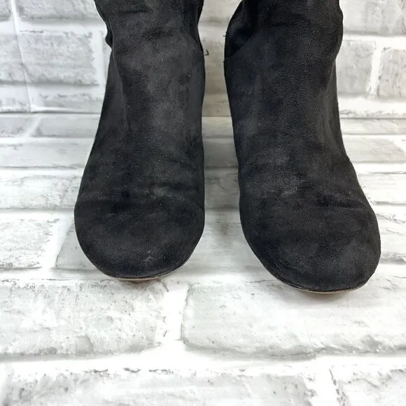 Sam Edelman Vinney Women's Size 8.5 Black Round Toe Stretch Knee High Boots