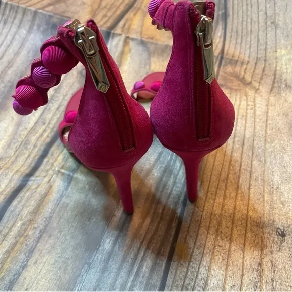 Sam Edelman Women's Addison Suede High-Heel Ankle Strap Sandals size 7.5