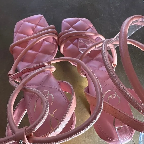 Sam Edelman Womens Heeled Sandals Maven Strappy Pillow Barbiecore Pink 8.5