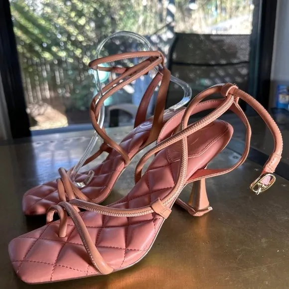 Sam Edelman Womens Heeled Sandals Maven Strappy Pillow Barbiecore Pink 8.5
