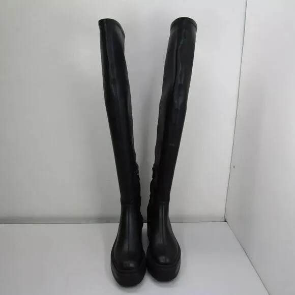 Sam Edelman Womens Lydia Boots Round Toe Over-the-Knee Stretch Black Size 8M