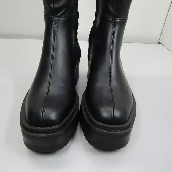Sam Edelman Womens Lydia Boots Round Toe Over-the-Knee Stretch Black Size 8M