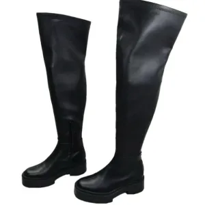 Sam Edelman Womens Lydia Boots Round Toe Over-the-Knee Stretch Black Size 8M