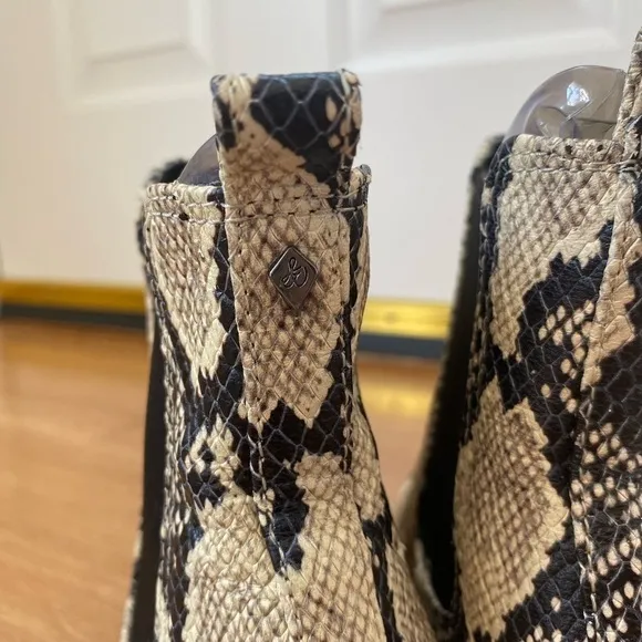 Sam Edelman Women’s Size 8 Reesa Python Snakeskin Cowboy Western Ankle Boots