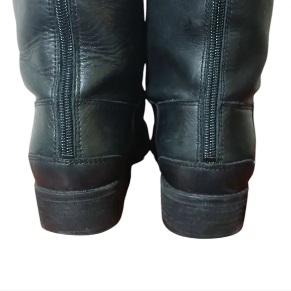 Sam Edleman Penny Black Leather Riding Boots Women's Black Knee High Boots sz 9
