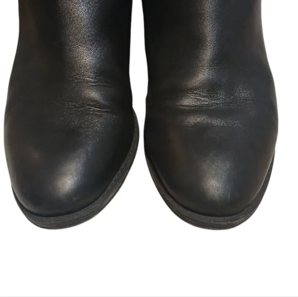 Sam Edleman Penny Black Leather Riding Boots Women's Black Knee High Boots sz 9