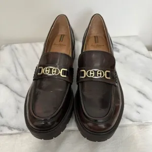 Sam Edelman Christy chunky Brown patent Loafers women’s sz 10 NWOB