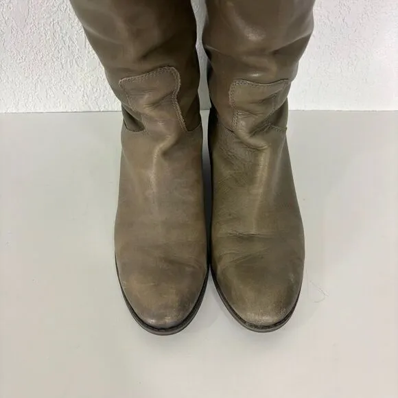 Sam Edelman Taupe Leather Riding Boots Women's Size 7