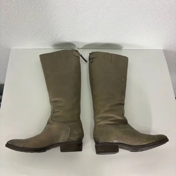 Sam Edelman Taupe Leather Riding Boots Women's Size 7