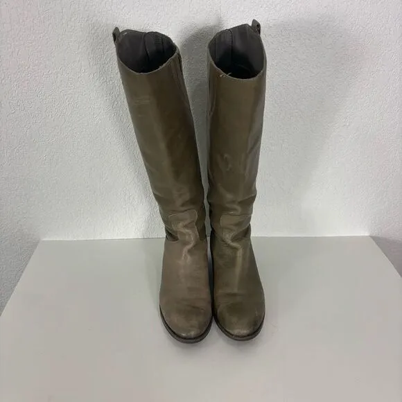 Sam Edelman Taupe Leather Riding Boots Women's Size 7
