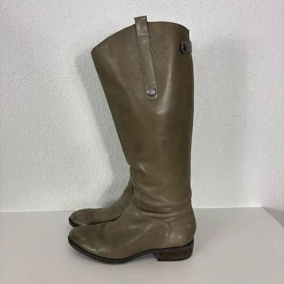 Sam Edelman Taupe Leather Riding Boots Women's Size 7