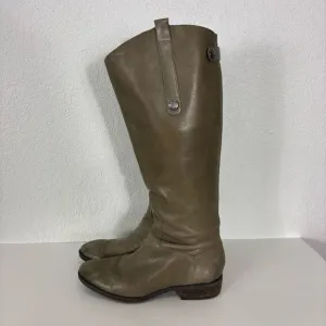 Sam Edelman Taupe Leather Riding Boots Women's Size 7