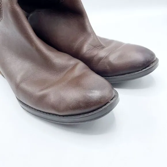 Sam Edelman Pembrooke Dark Brown Suede and Leather Riding Boots