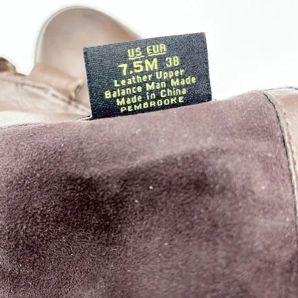 Sam Edelman Pembrooke Dark Brown Suede and Leather Riding Boots