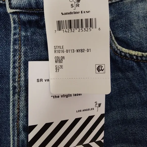 Sandrine Rose X Free People The Fred Destroyed Jean In Faded Blue Size 27