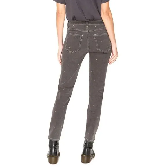 Sandrine Rose by FP Skinny Gray Polkadot Jeans Size 30