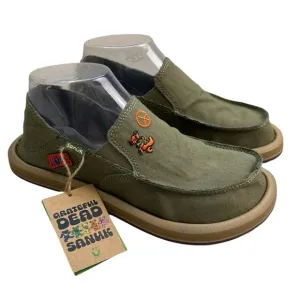 Sanuk X Grateful Dead NEW Sidewalk Surfer Size 3,4 Youth Slip On Loafers