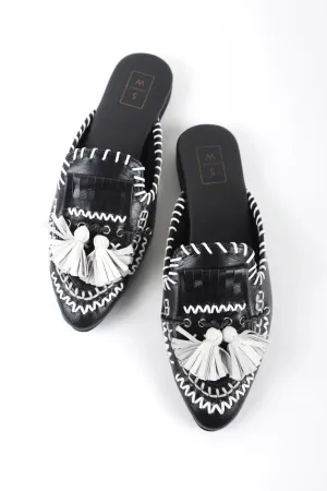 Sanvi Black Mules