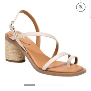 Sarto Rache toe loop strappy nude beige leather sandals