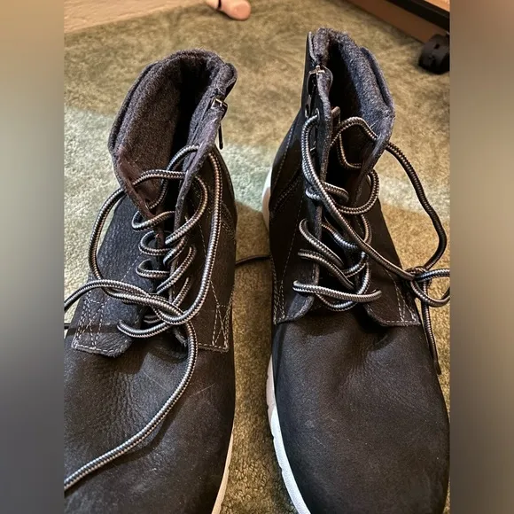 SAS Black Leather High-Top Casual Boots, Size 8.5 - MSRP $299​